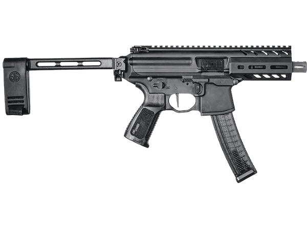 Sig Sauer MPX K Pistol 9mm Luger 4.5″ Barrel with PCP Folding Brace 30 Round Polymer Black
