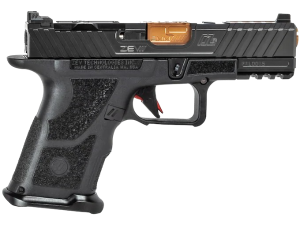 ZEV Technologies OZ-9C Hyper-Comp Semi-Automatic Pistol 9mm Luger 4″ Bronze Barrel Polymer Black Frame Black Slide 15+1-Round