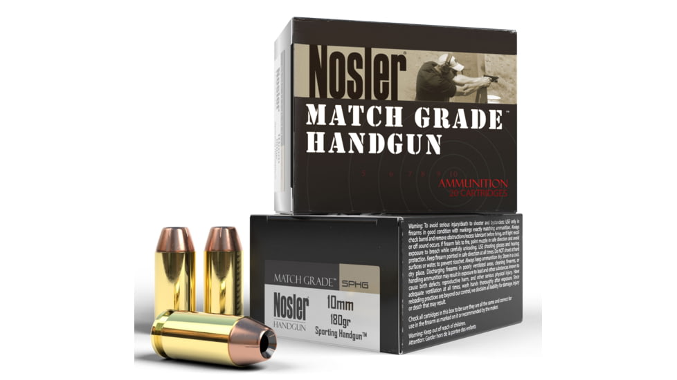 Nosler Match Grade 10mm 180 Grain Jacketed Hollow Point - Image 2