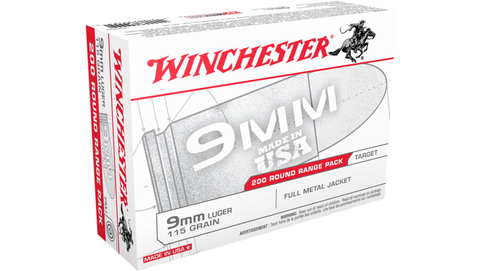 Winchester USA HANDGUN 9mm Luger 115 grain Full Metal Jacket - Image 4