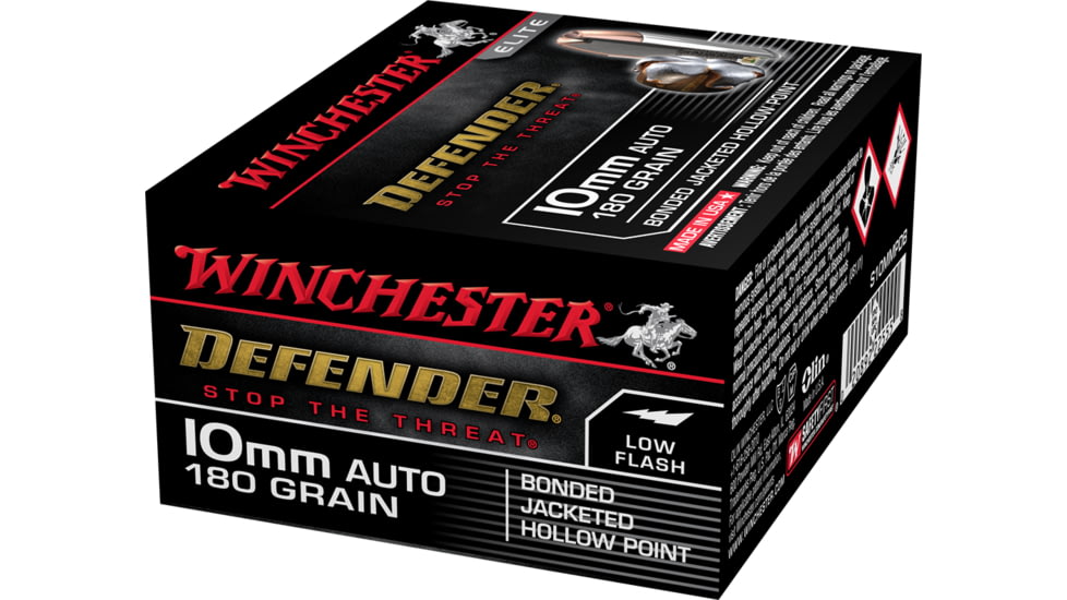 Winchester DEFENDER 10mm Auto 180 grain Bonded Jacketed Hollow Point - Image 2